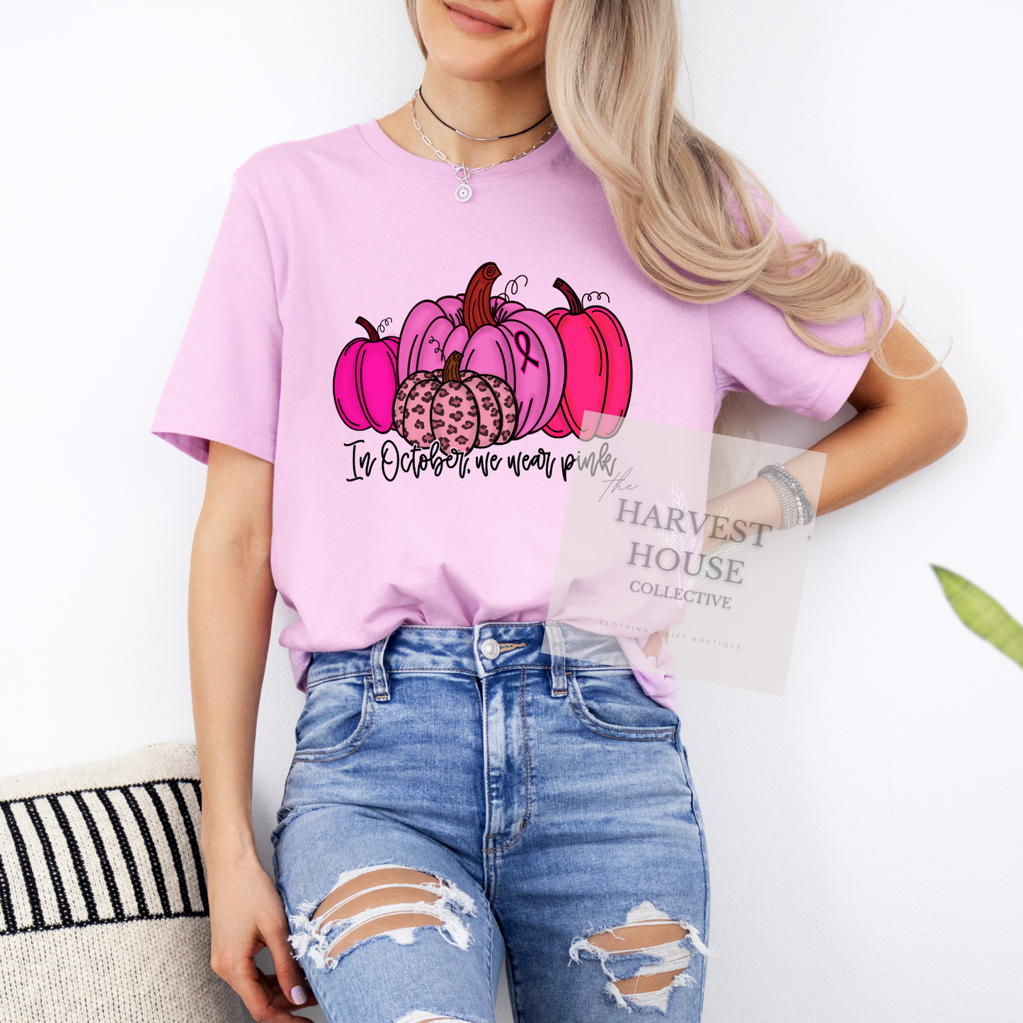 In October We Wear Pink Bella Canvas Tee