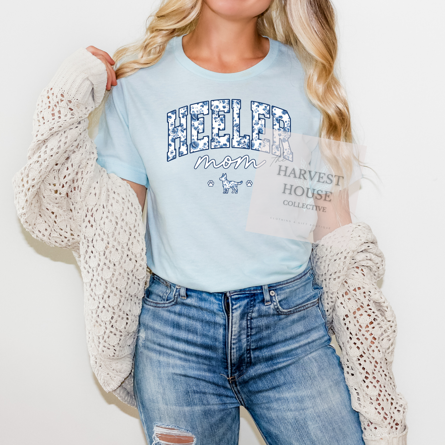 Floral Heeler Mom Shirt