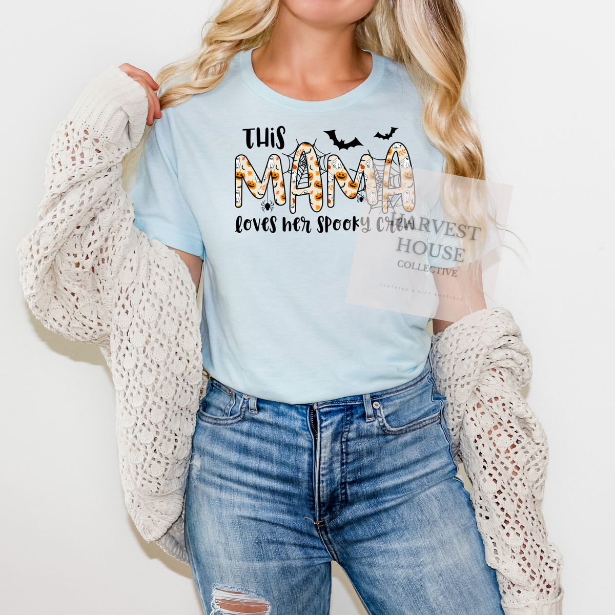 This Mama Loves Her Spooky Crew Tee