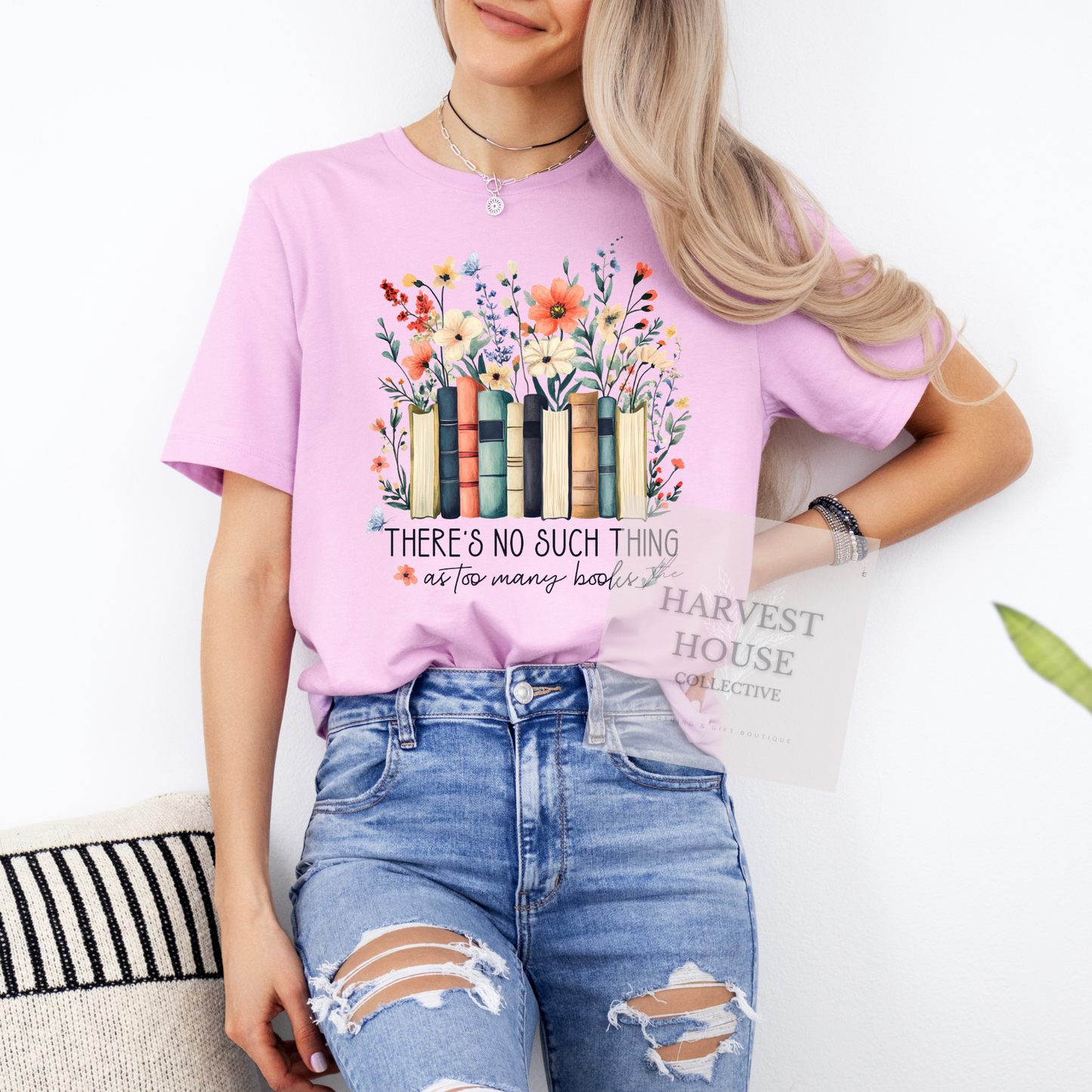 There's No Such Thing As Too Many Books Tee