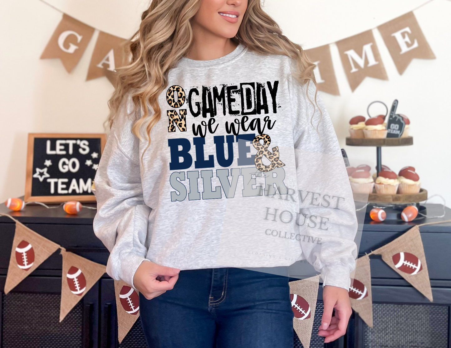 On Gameday We Wear Blue And Silver Shirt