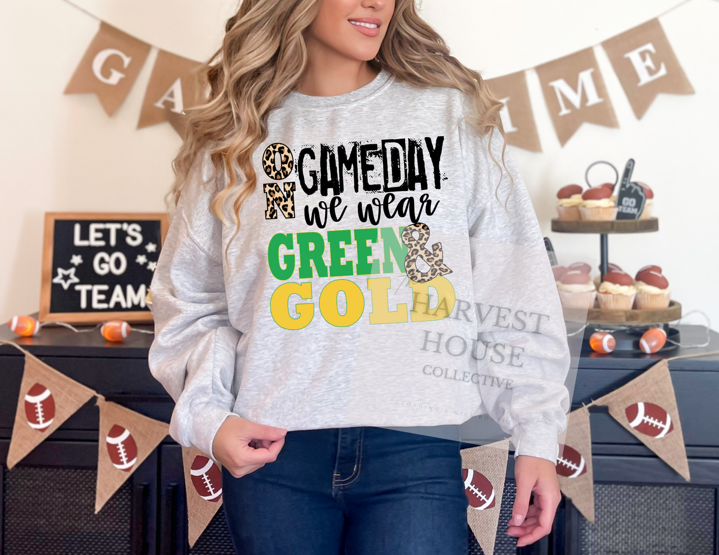 On Gameday We Wear Green And Gold Shirt