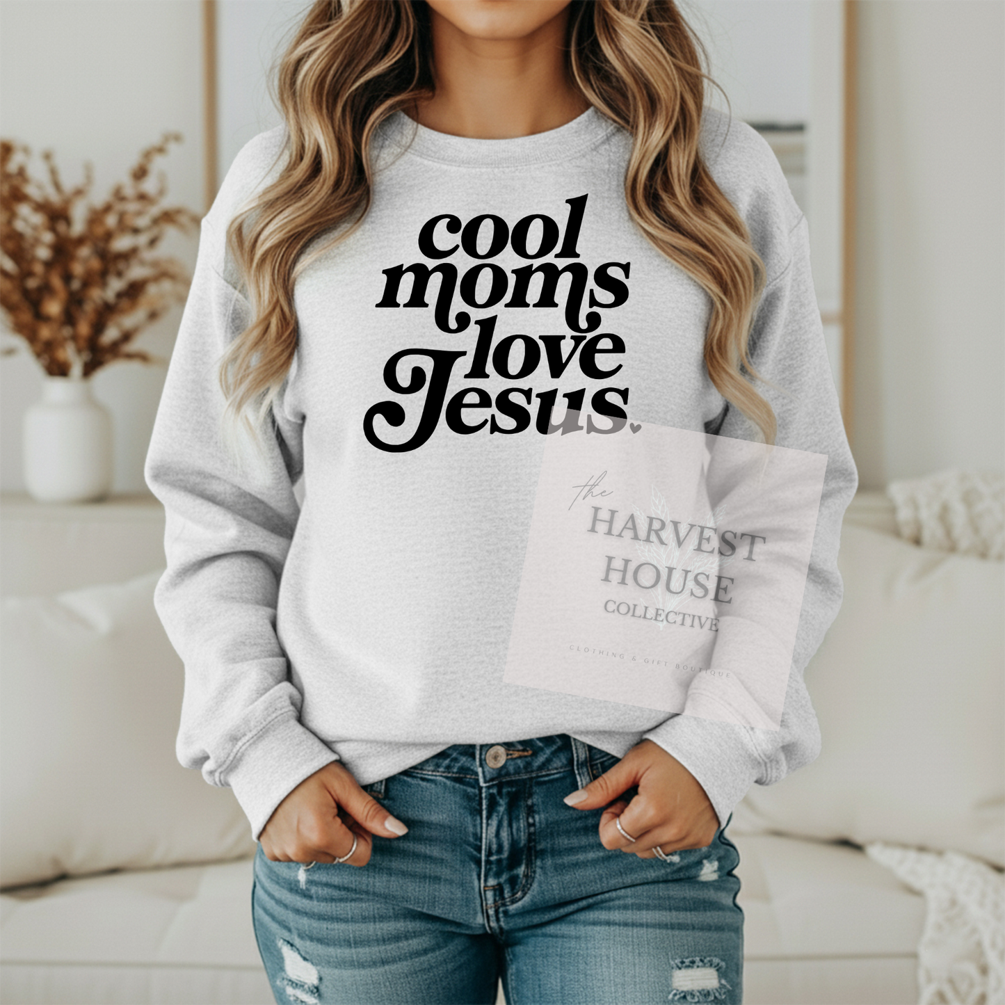 Cool Moms Love Jesus Gildan Crewneck & Hoodie