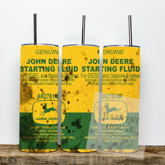 Green and Yellow Tractor Tumbler
