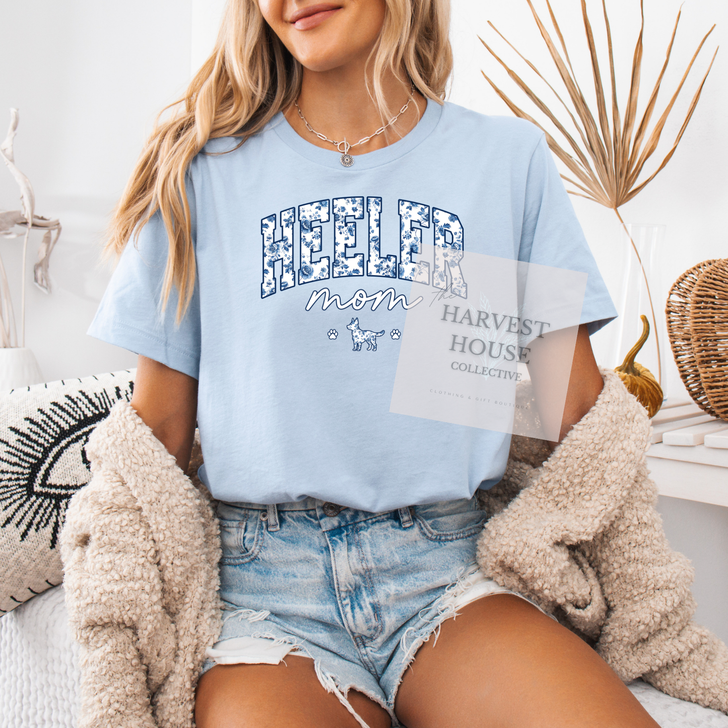 Floral Heeler Mom Shirt