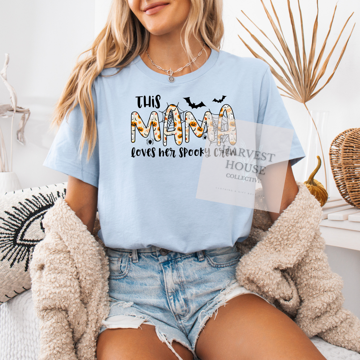 This Mama Loves Her Spooky Crew Tee