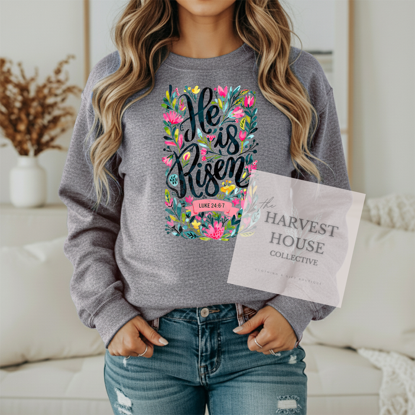 He is Risen Gildan Crewneck & Hoodie