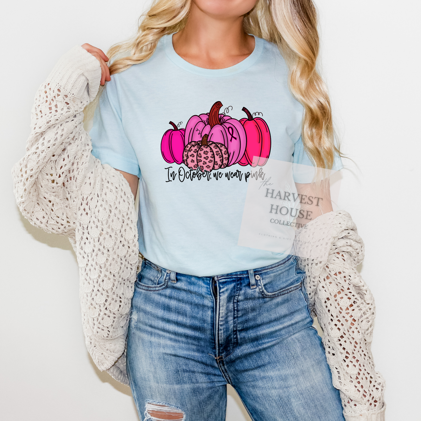 In October We Wear Pink Bella Canvas Tee