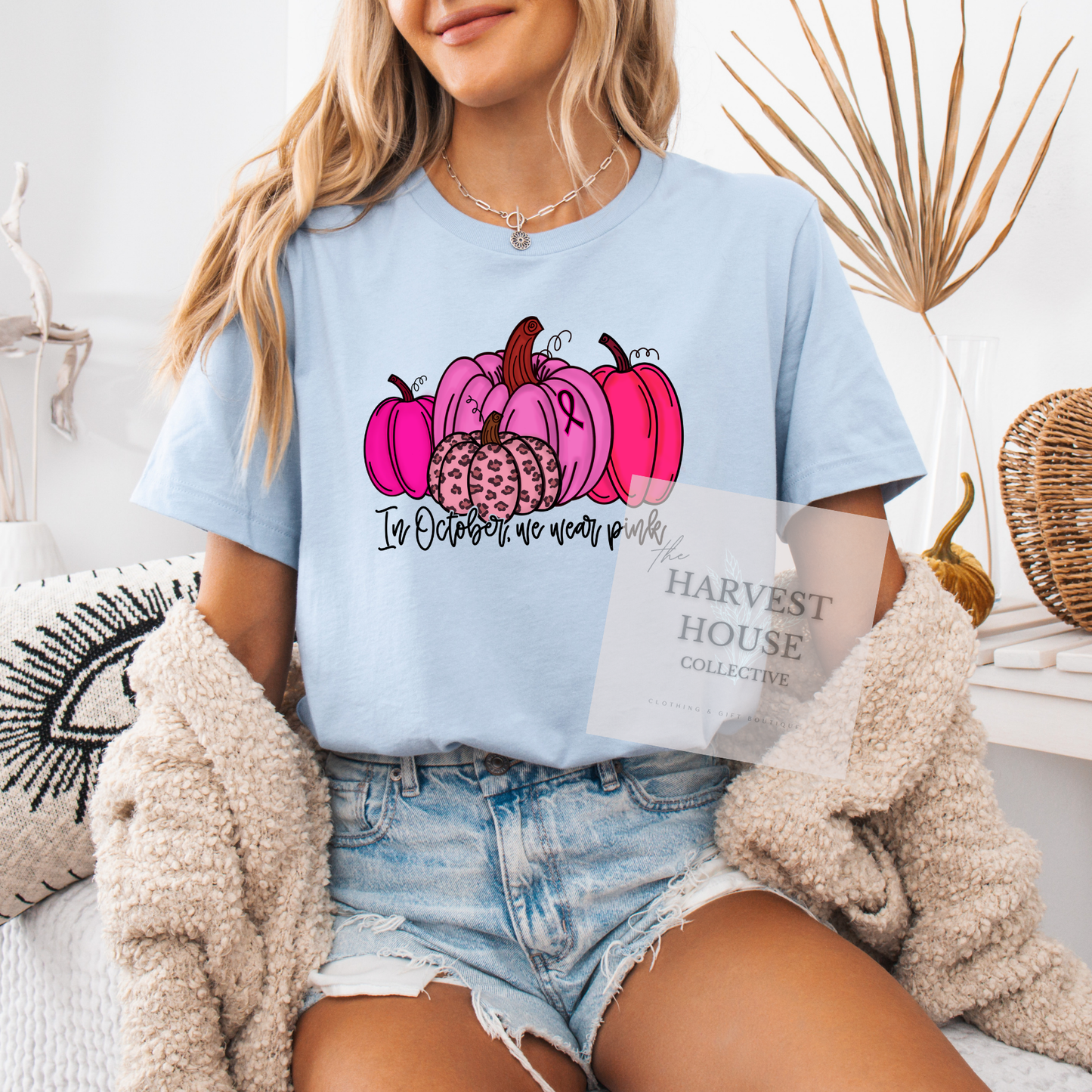 In October We Wear Pink Bella Canvas Tee