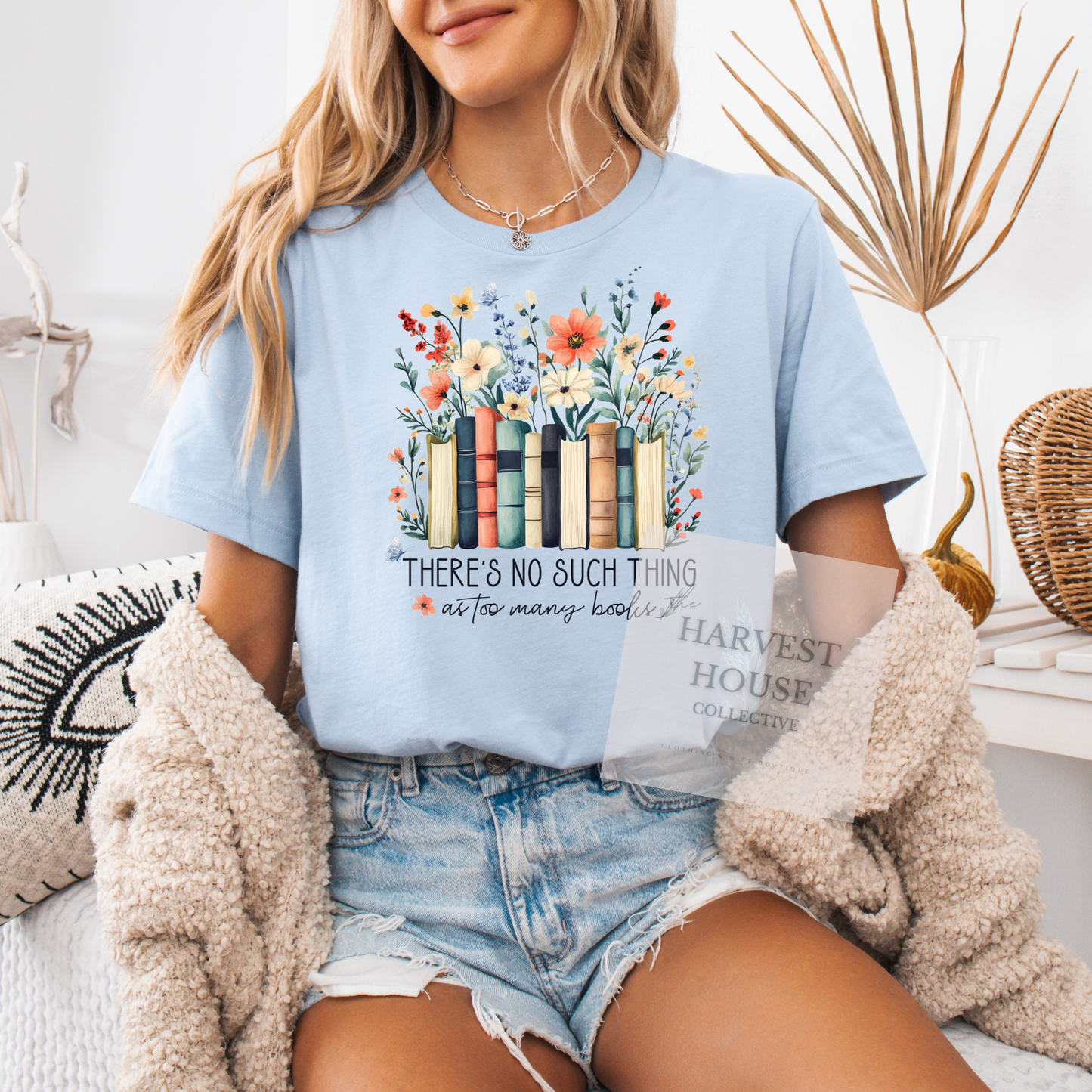 There's No Such Thing As Too Many Books Tee