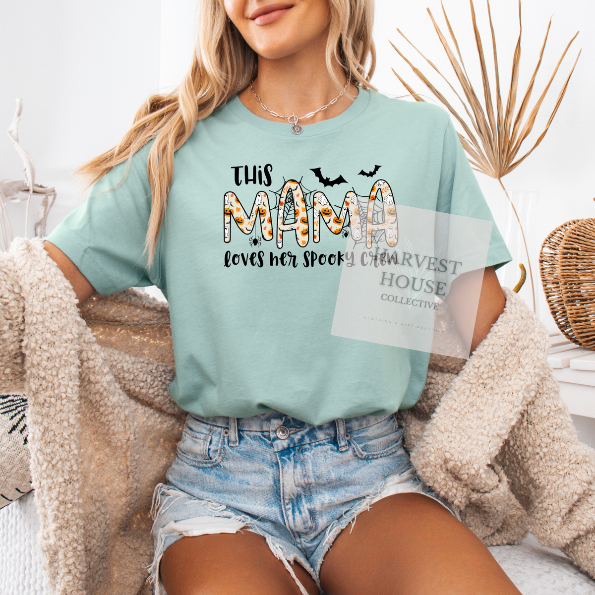 This Mama Loves Her Spooky Crew Tee