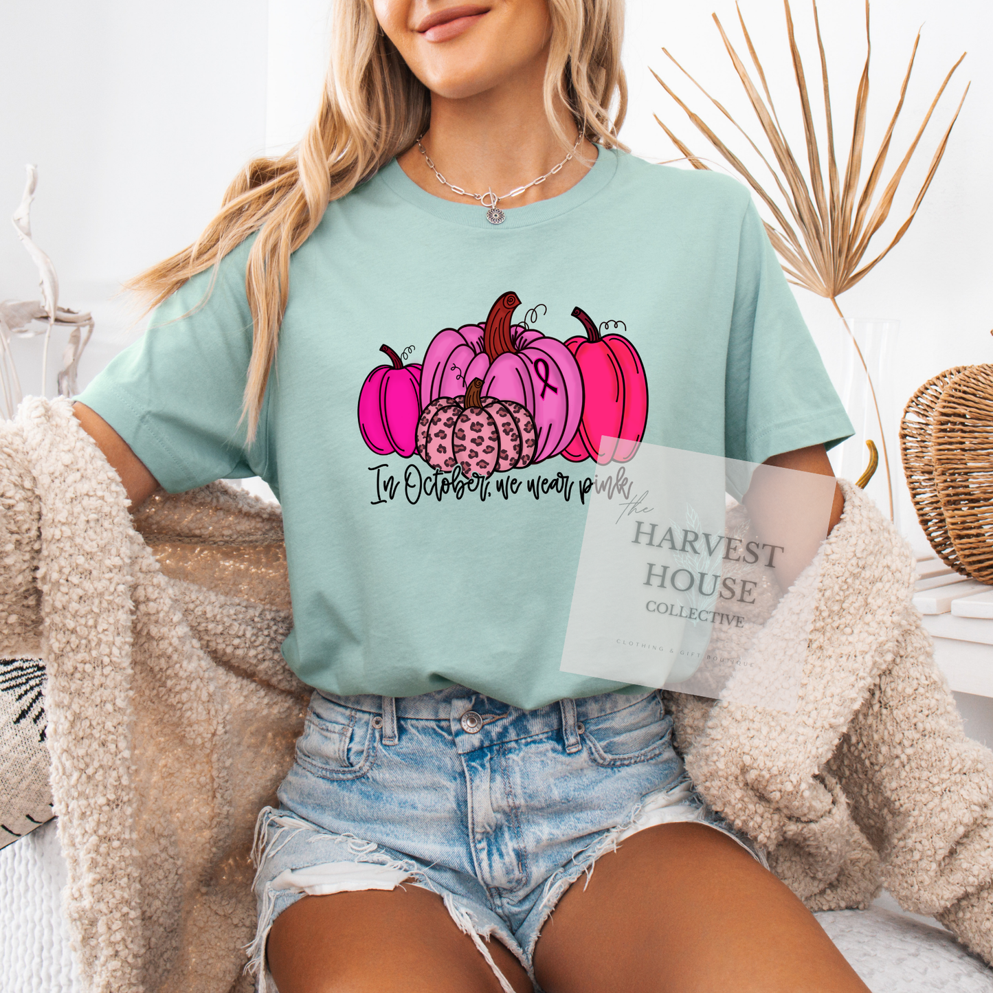 In October We Wear Pink Bella Canvas Tee