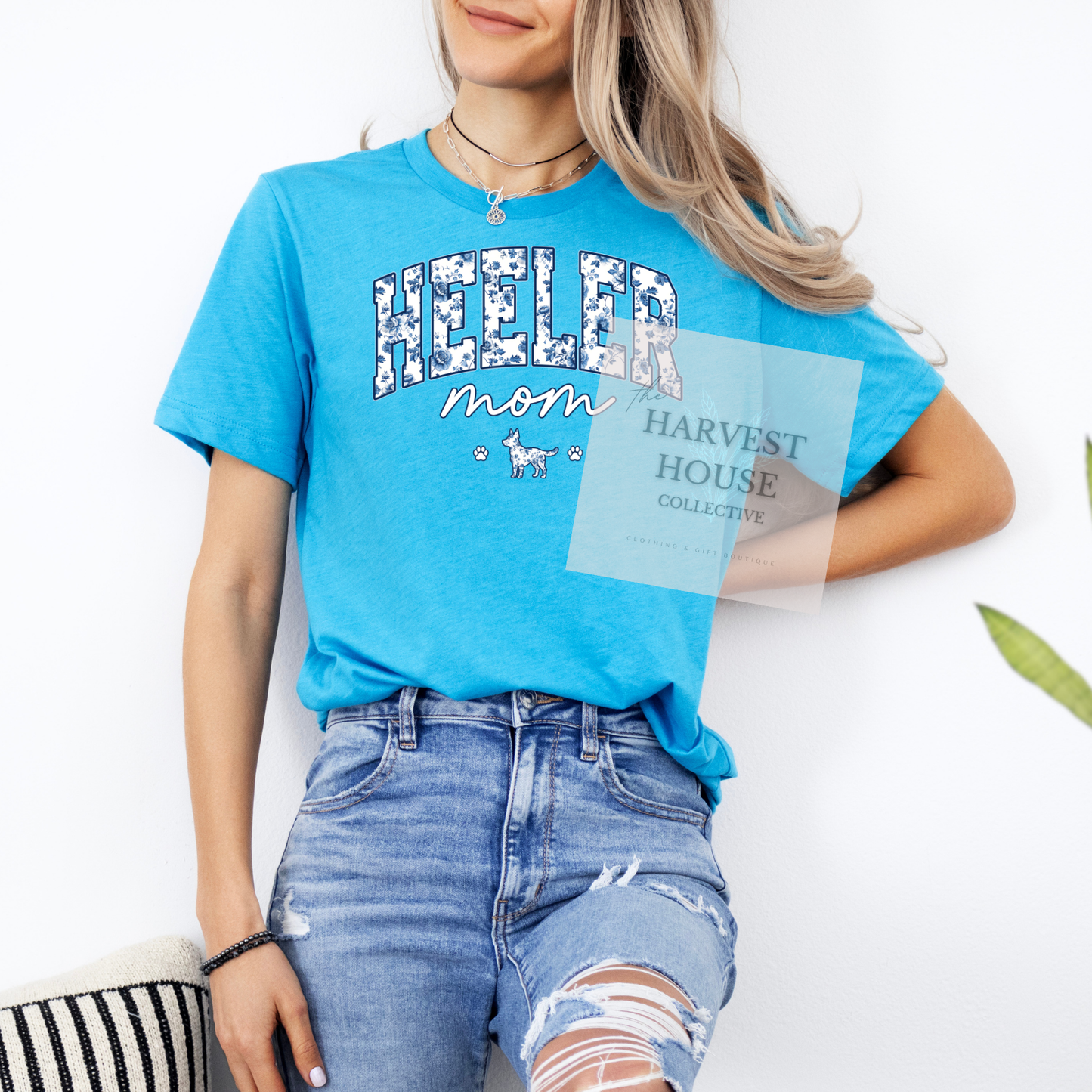 Floral Heeler Mom Shirt