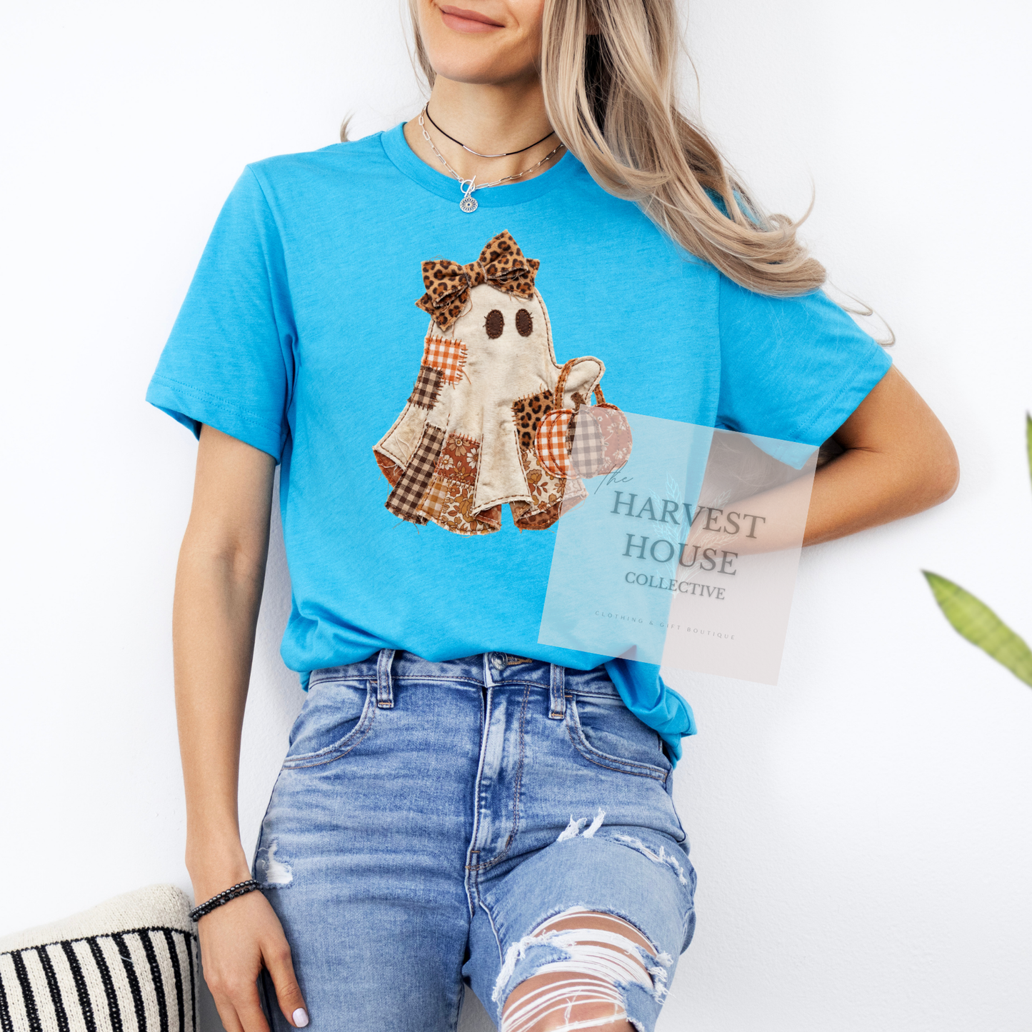 Patchwork Ghostie Bella Canvas Tee