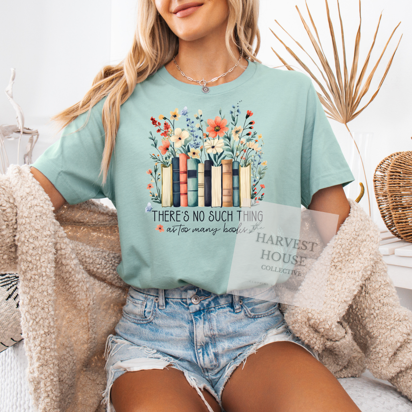 There's No Such Thing As Too Many Books Tee