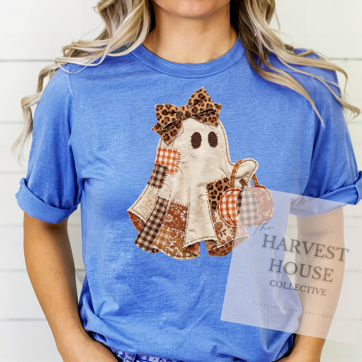 Patchwork Ghostie Bella Canvas Tee