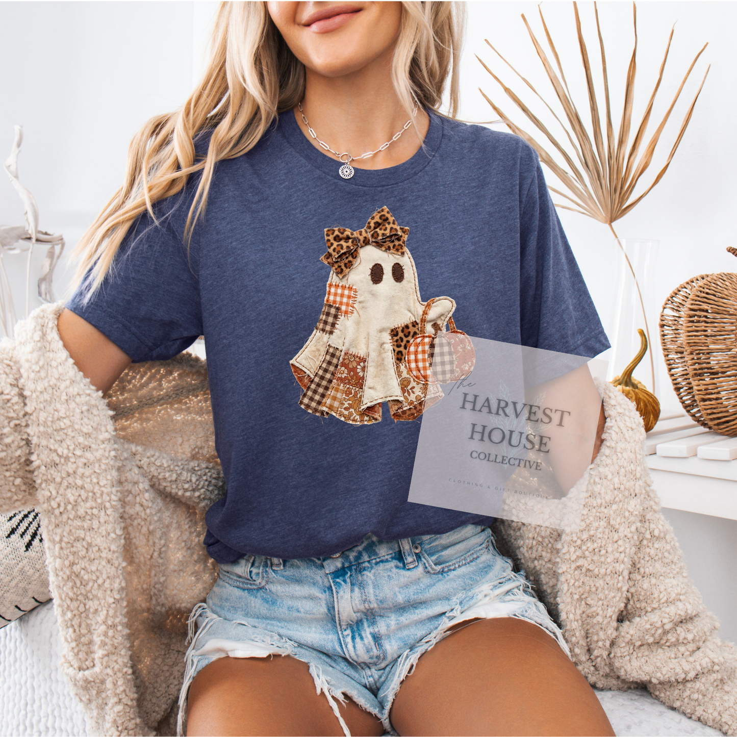 Patchwork Ghostie Bella Canvas Tee