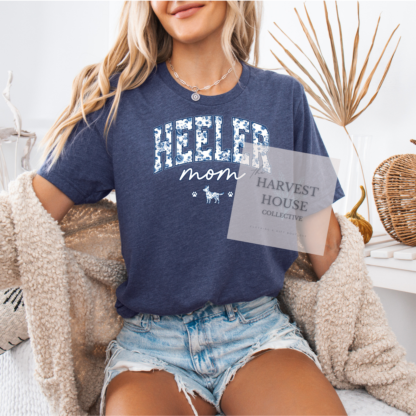 Floral Heeler Mom Shirt
