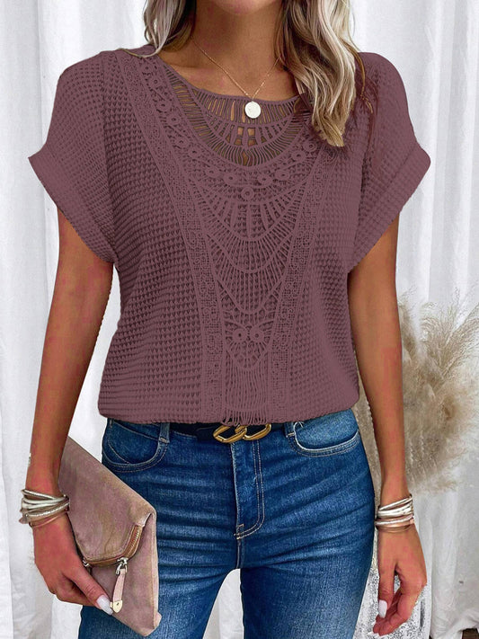 Lace Short Sleeved Top
