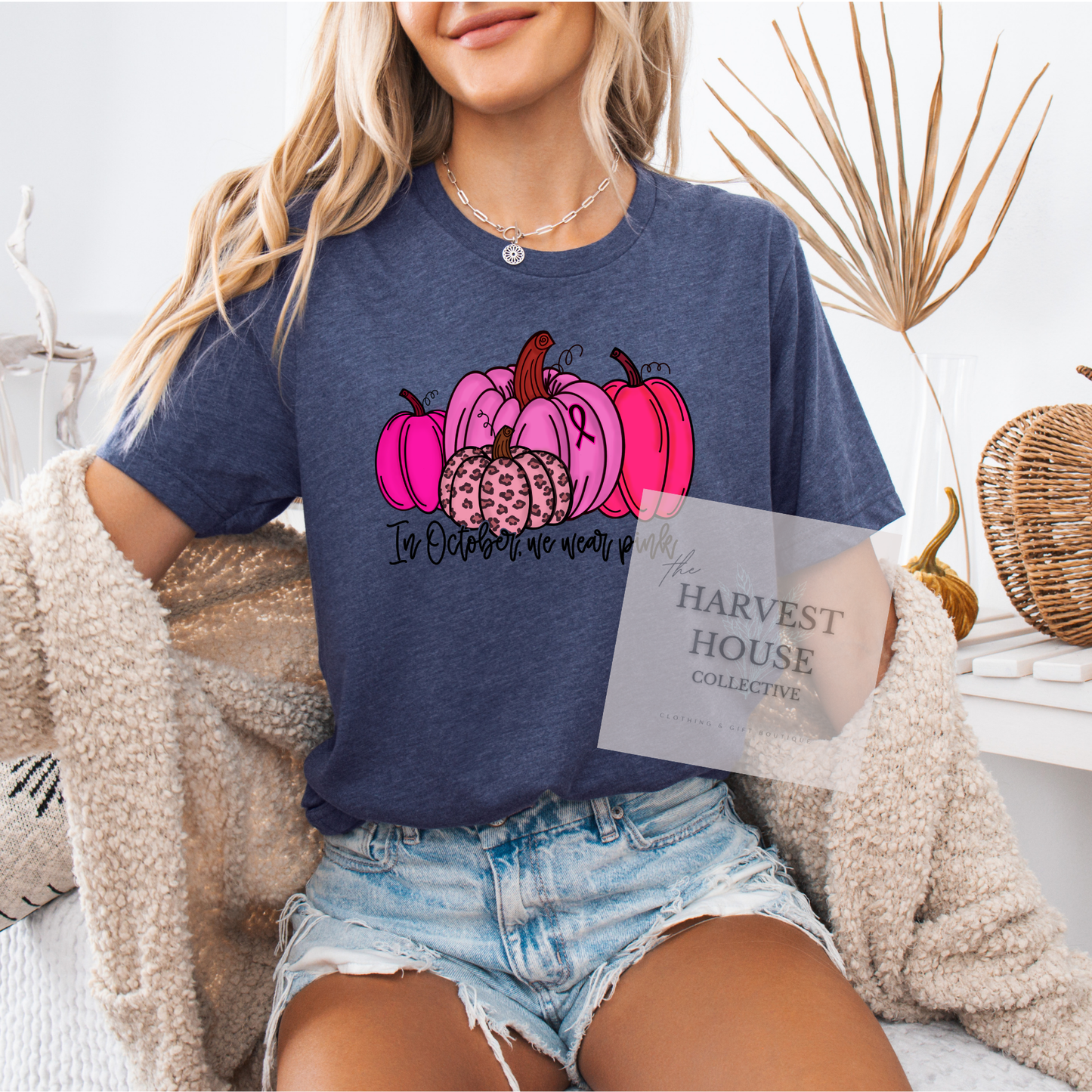 In October We Wear Pink Bella Canvas Tee