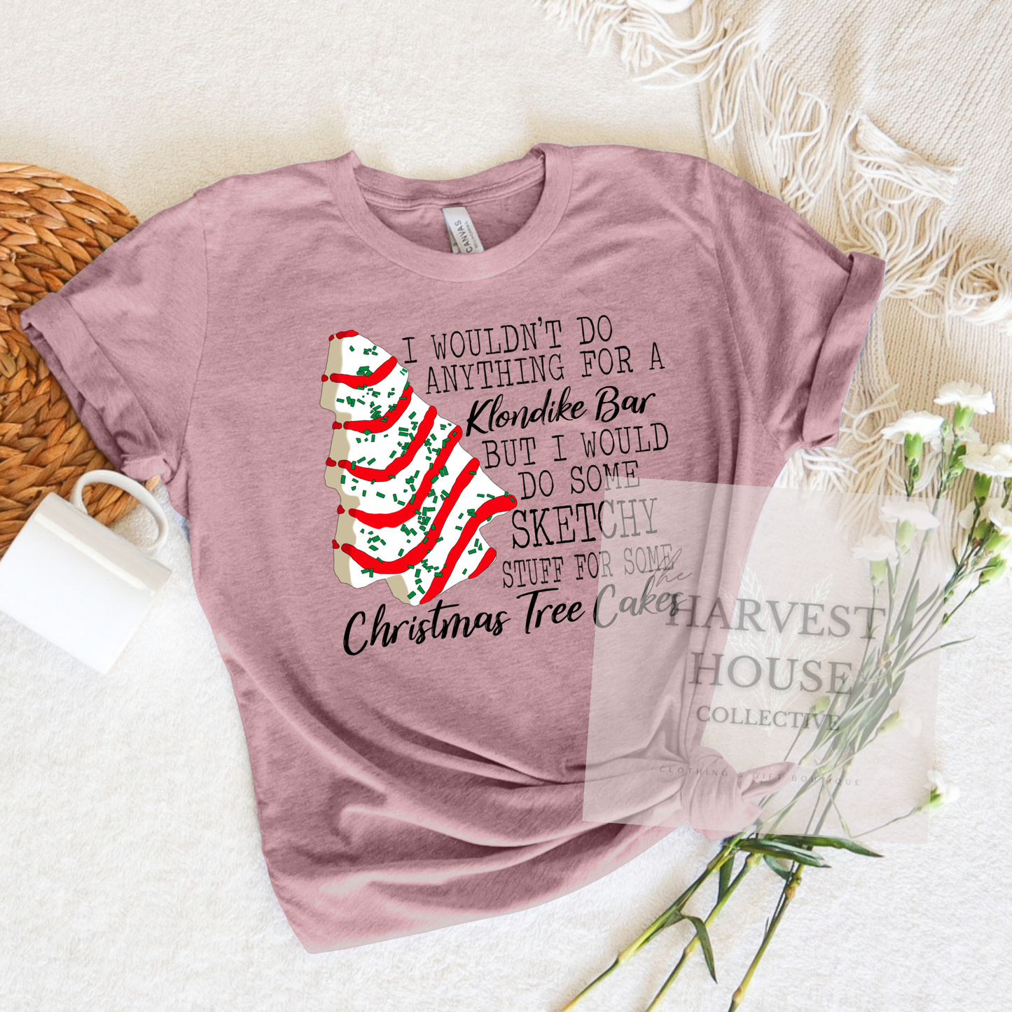 Christmas Tree Cake Bella Canvas Tee