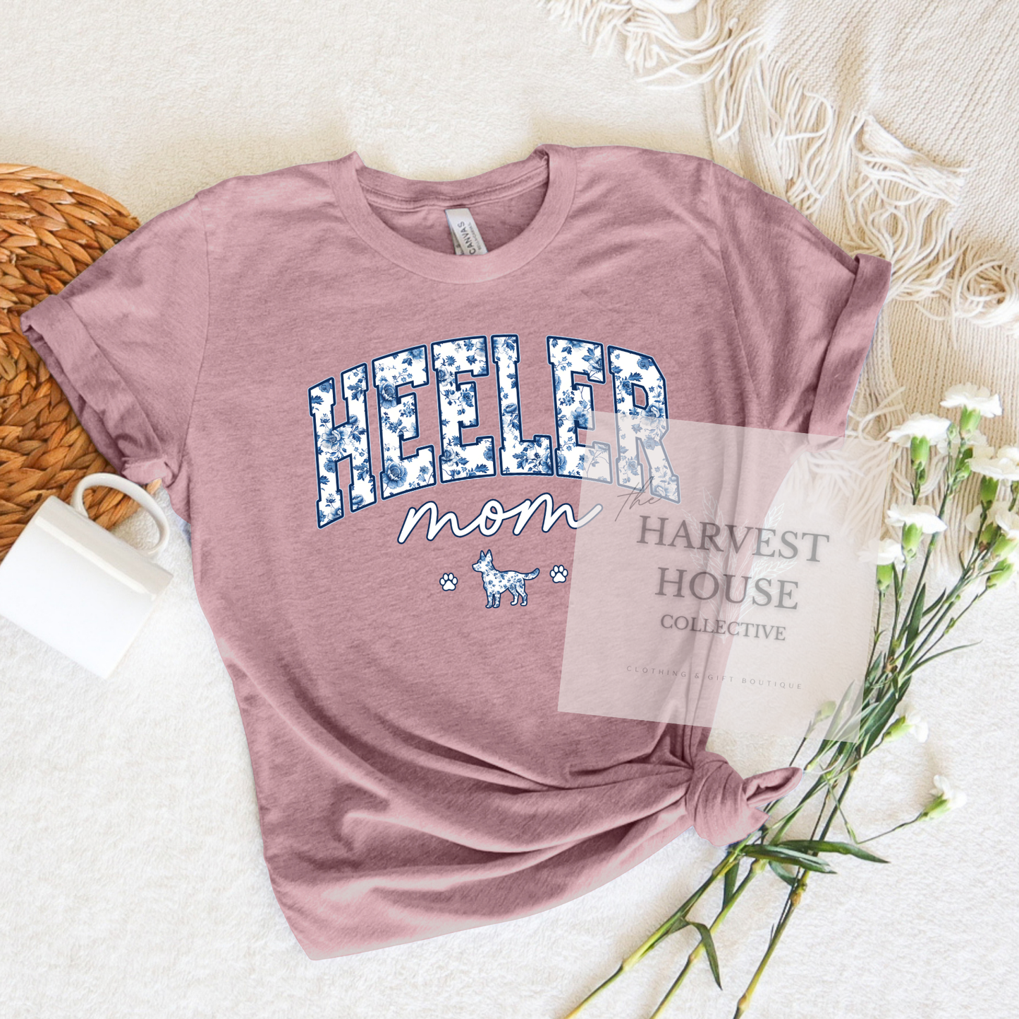 Floral Heeler Mom Shirt