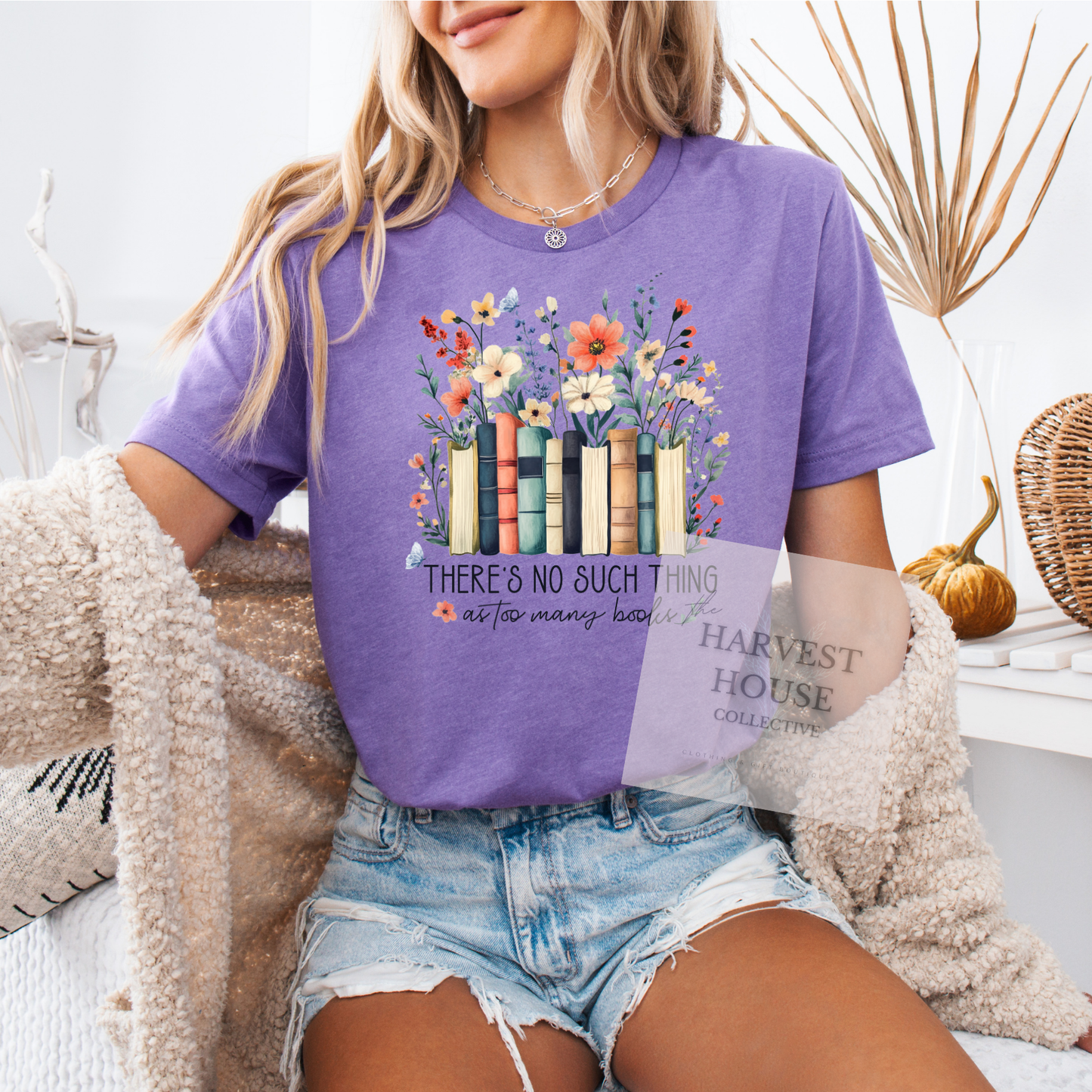 There's No Such Thing As Too Many Books Tee
