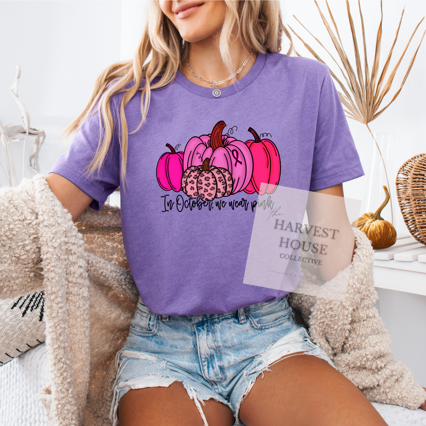 In October We Wear Pink Bella Canvas Tee
