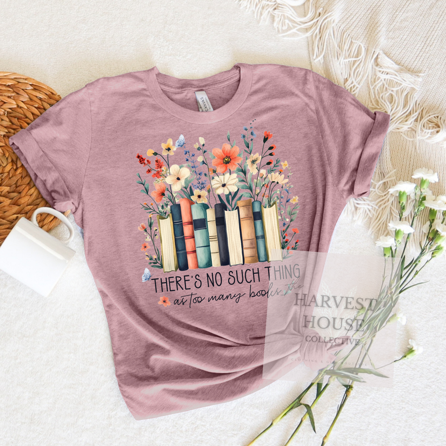 There's No Such Thing As Too Many Books Tee