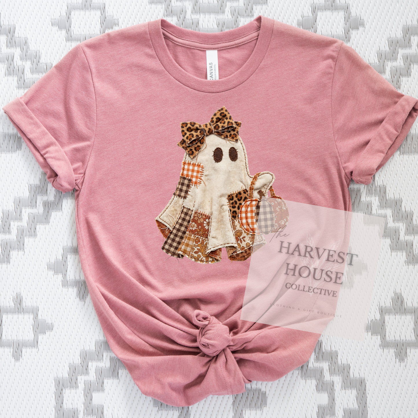 Patchwork Ghostie Bella Canvas Tee