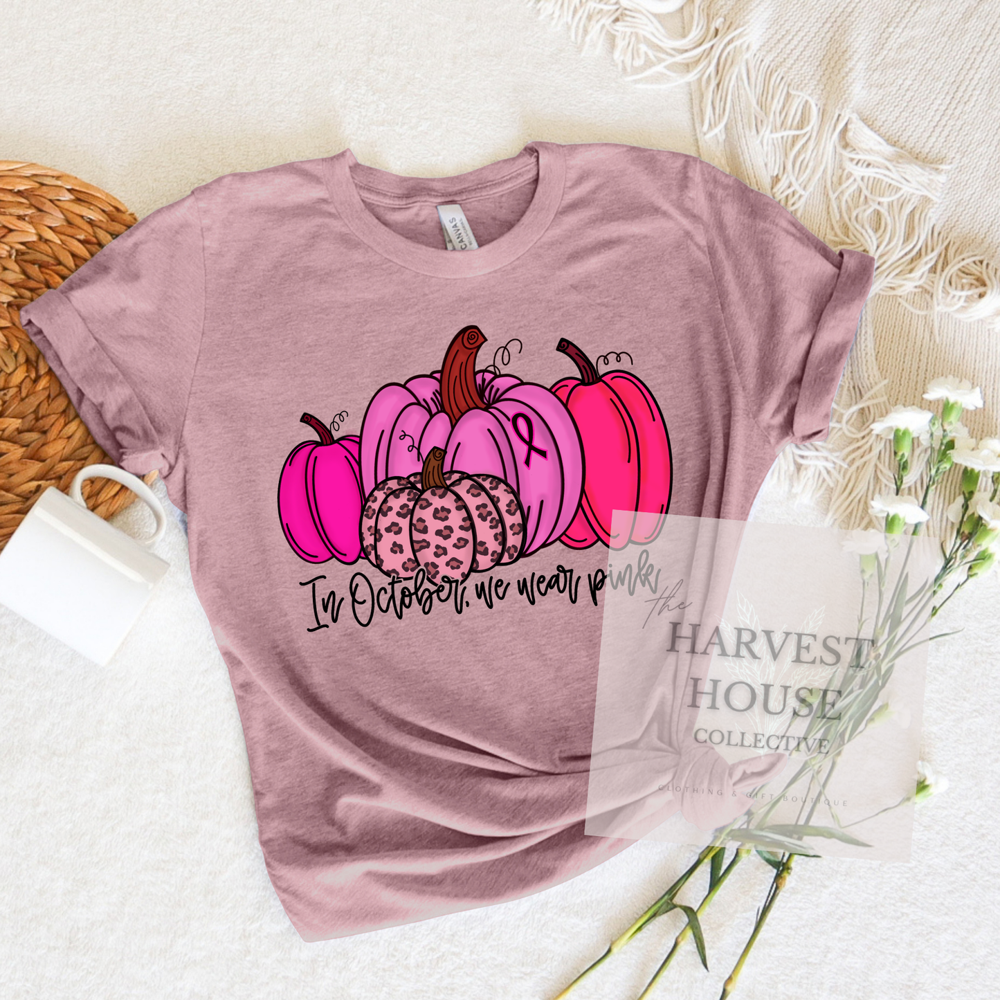 In October We Wear Pink Bella Canvas Tee