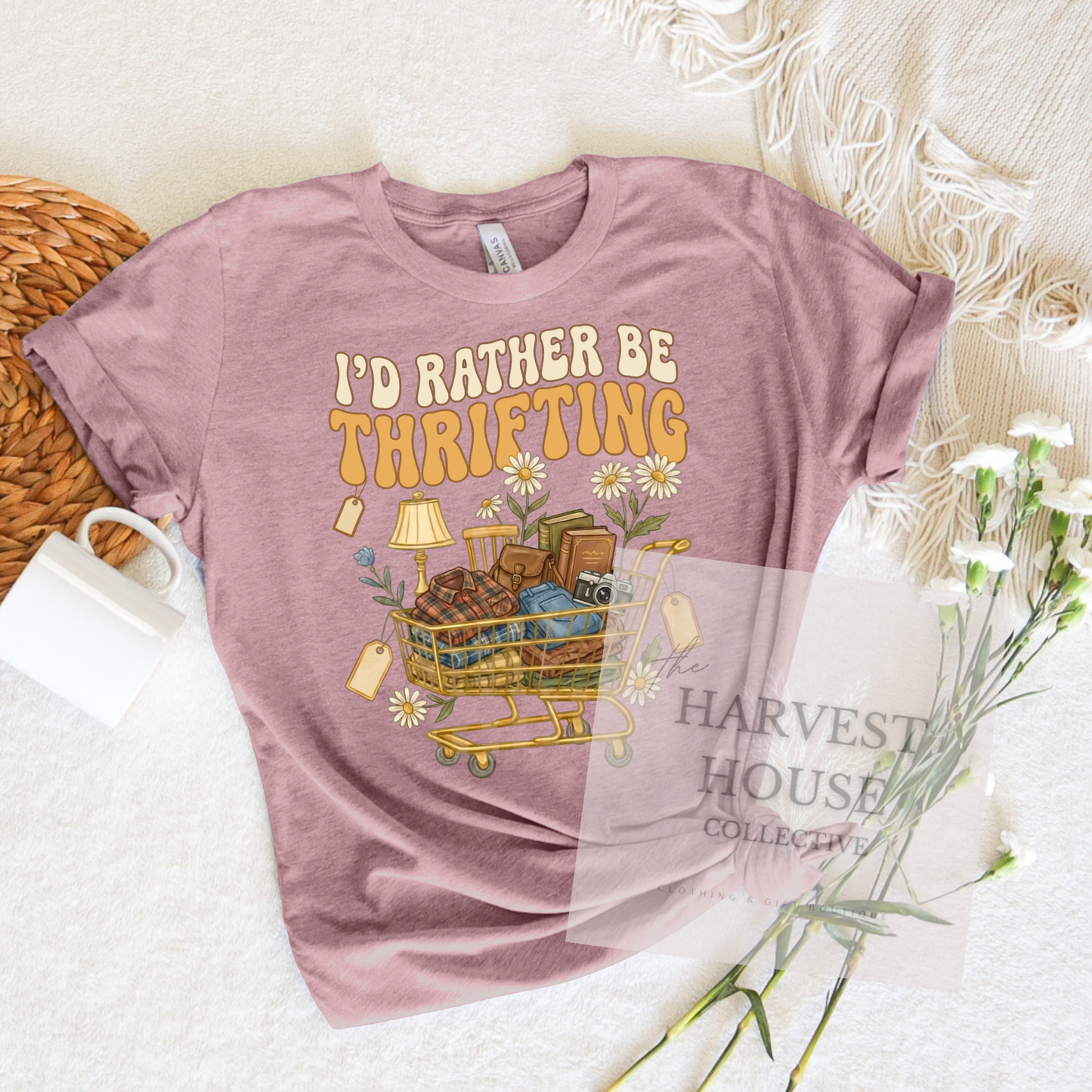 I'd Rather Be Thrifting Bella Canvas Tee