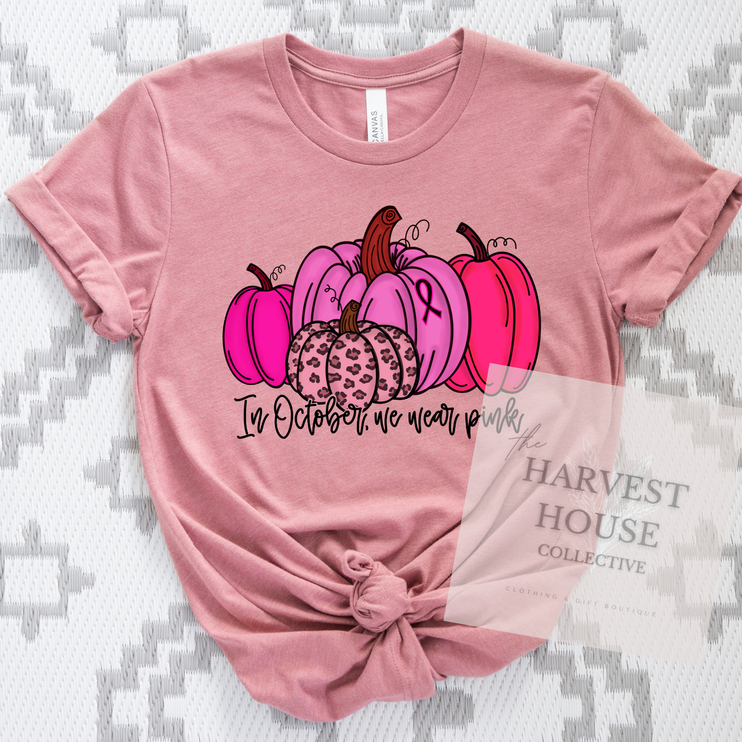 In October We Wear Pink Bella Canvas Tee