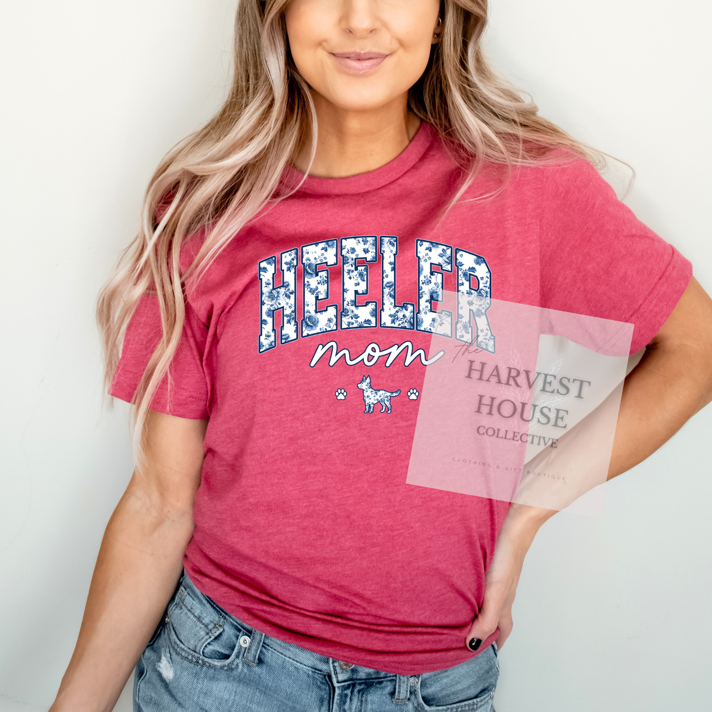 Floral Heeler Mom Shirt