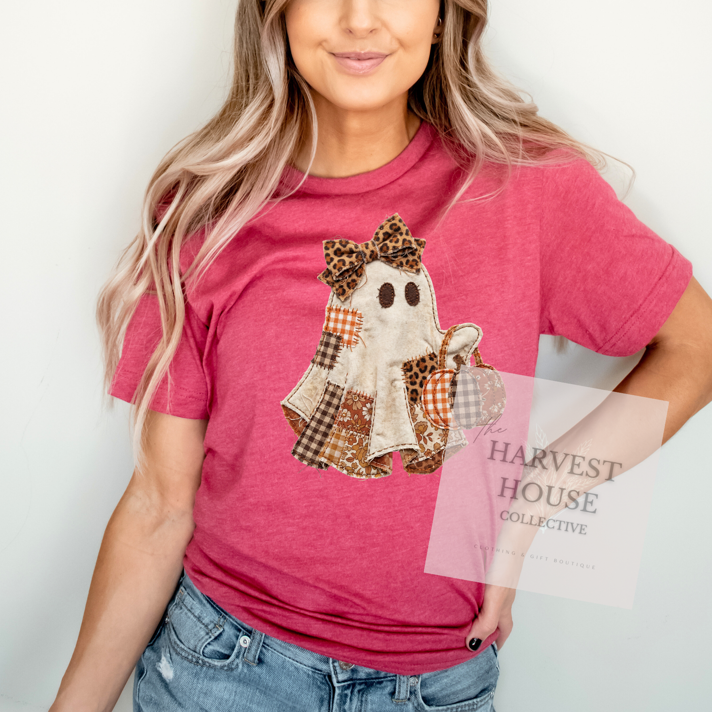 Patchwork Ghostie Bella Canvas Tee