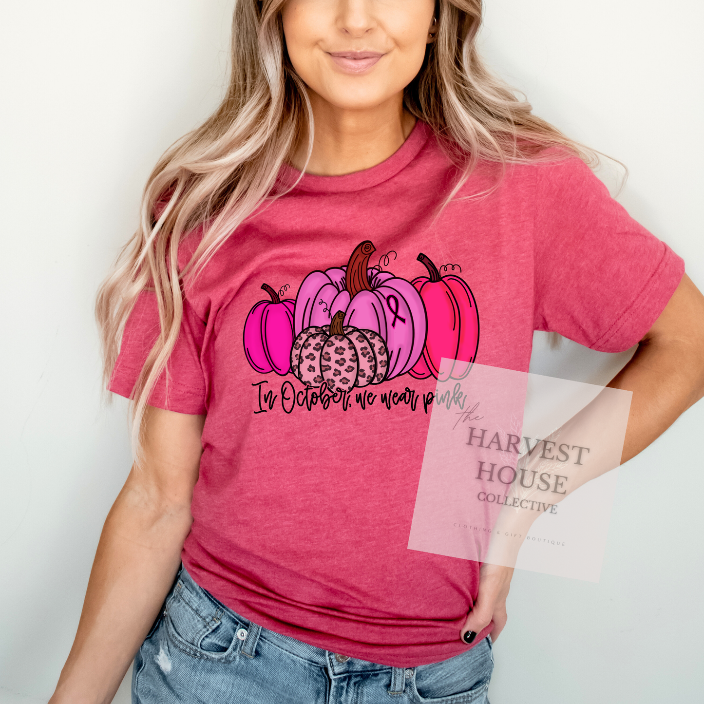 In October We Wear Pink Bella Canvas Tee