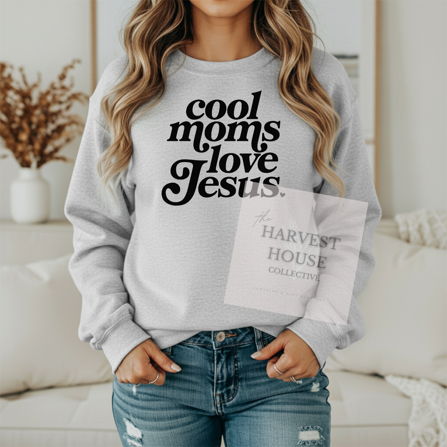 Cool Moms Love Jesus Gildan Crewneck & Hoodie