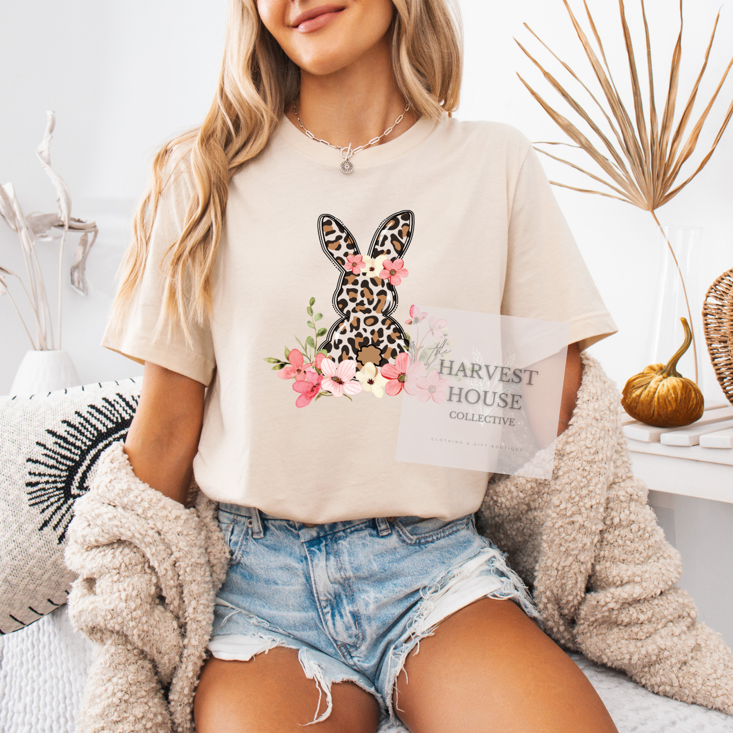 Leopard Easter Bunny Tee