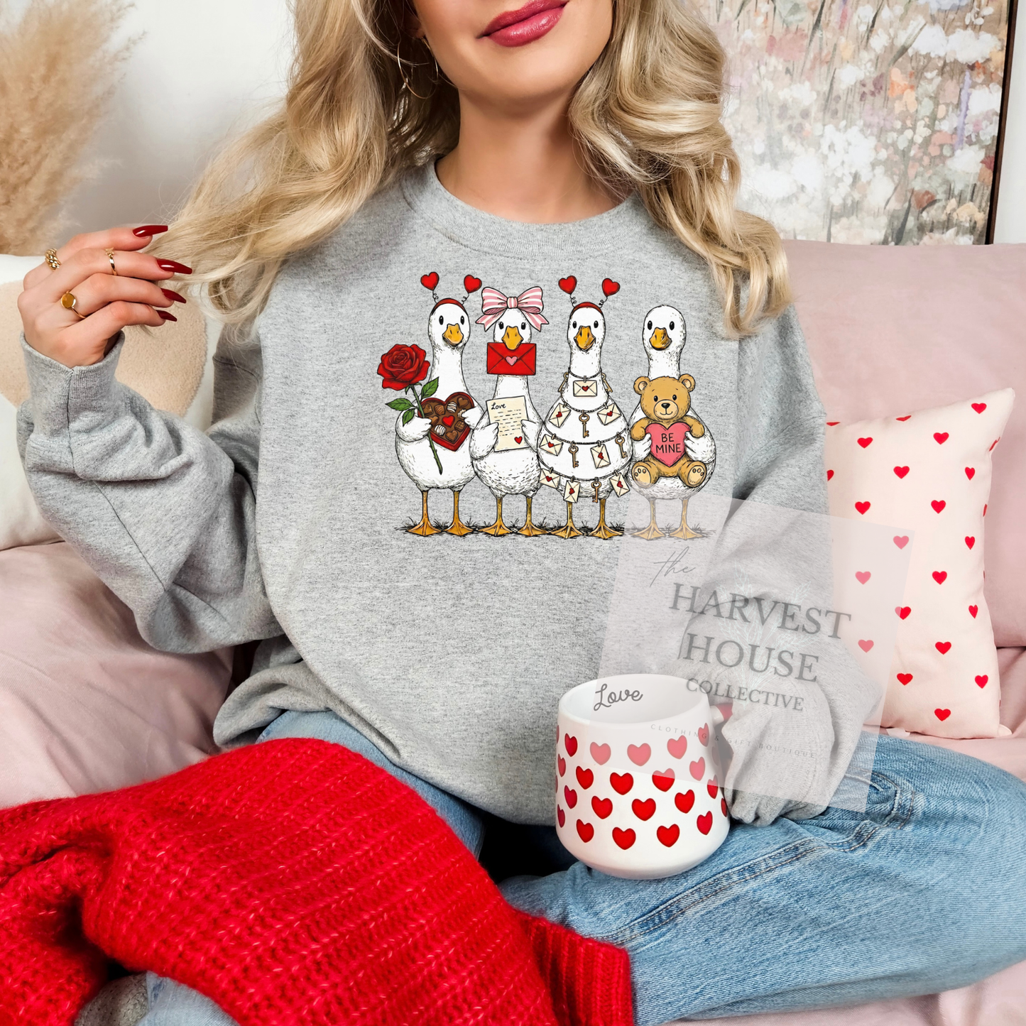 Valentine's Day Geese Crewneck & Hoodie