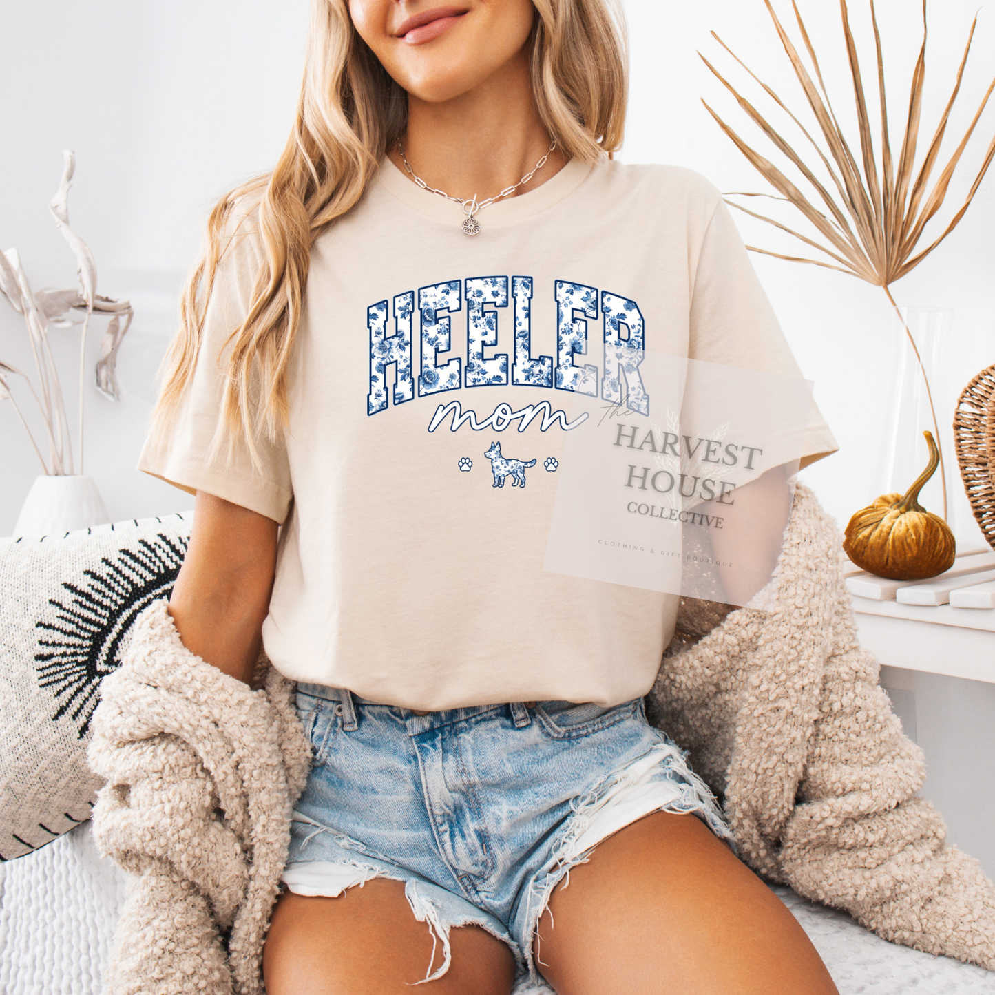 Floral Heeler Mom Shirt
