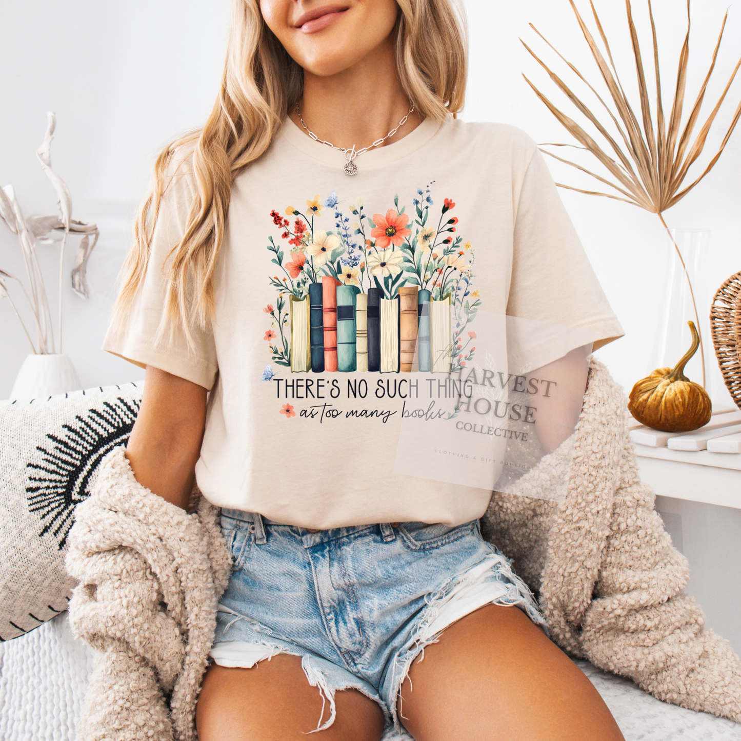 There's No Such Thing As Too Many Books Tee