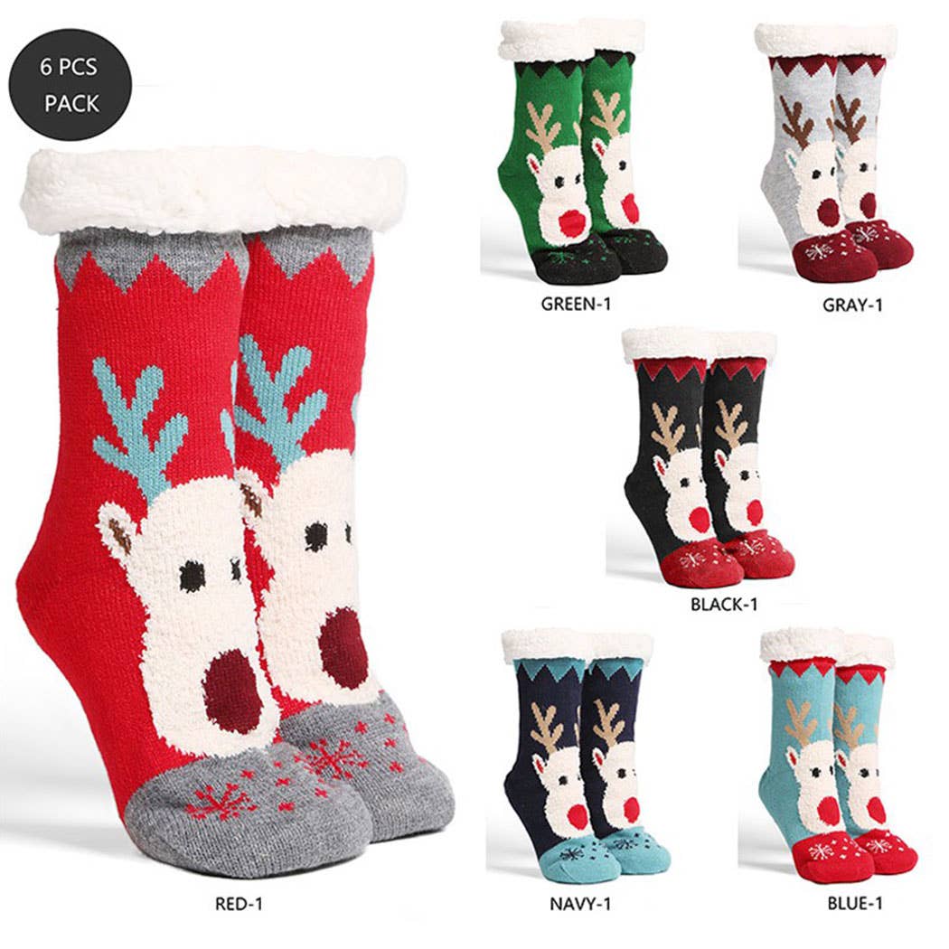 Luxury Soft Reindeer Mini Crew Winter Socks