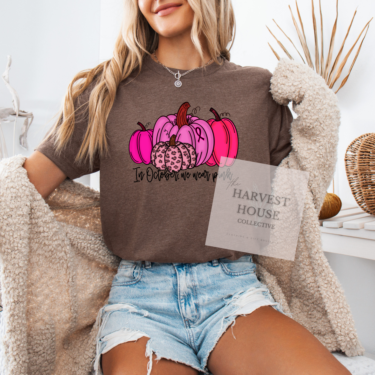 In October We Wear Pink Bella Canvas Tee
