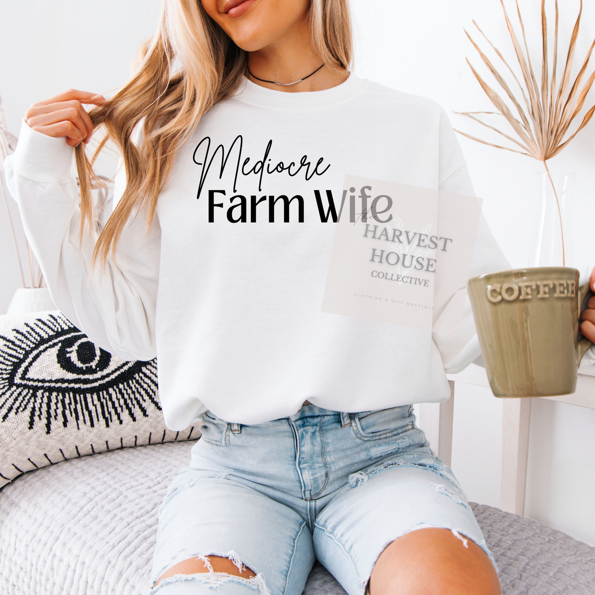Mediocre Farm Wife Crewneck & Hoodie