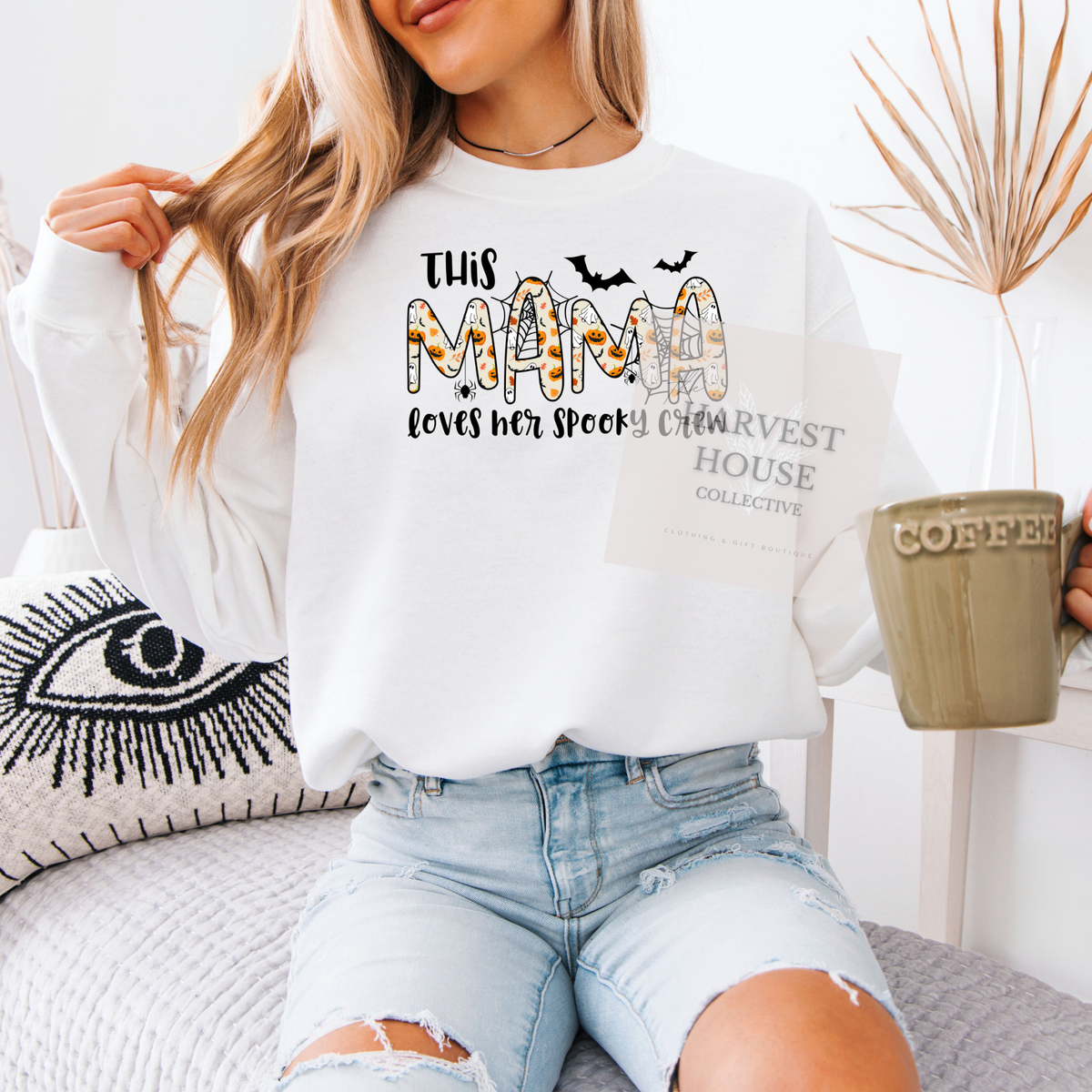 This Mama Loves Her Spooky Crew Crewneck