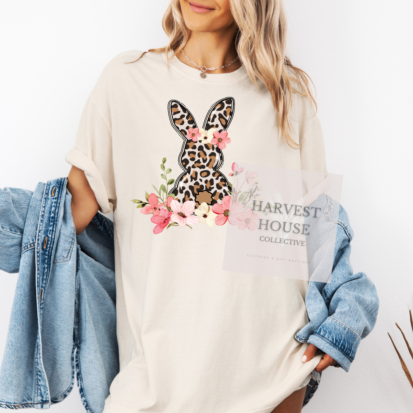 Leopard Easter Bunny Comfort Color Tee