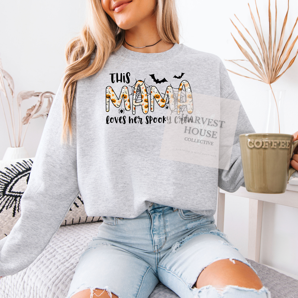 This Mama Loves Her Spooky Crew Crewneck