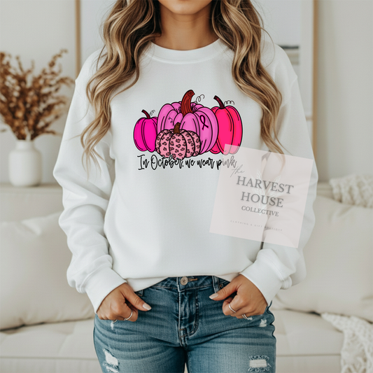 In October We Wear Pink Crewneck & Hoodie