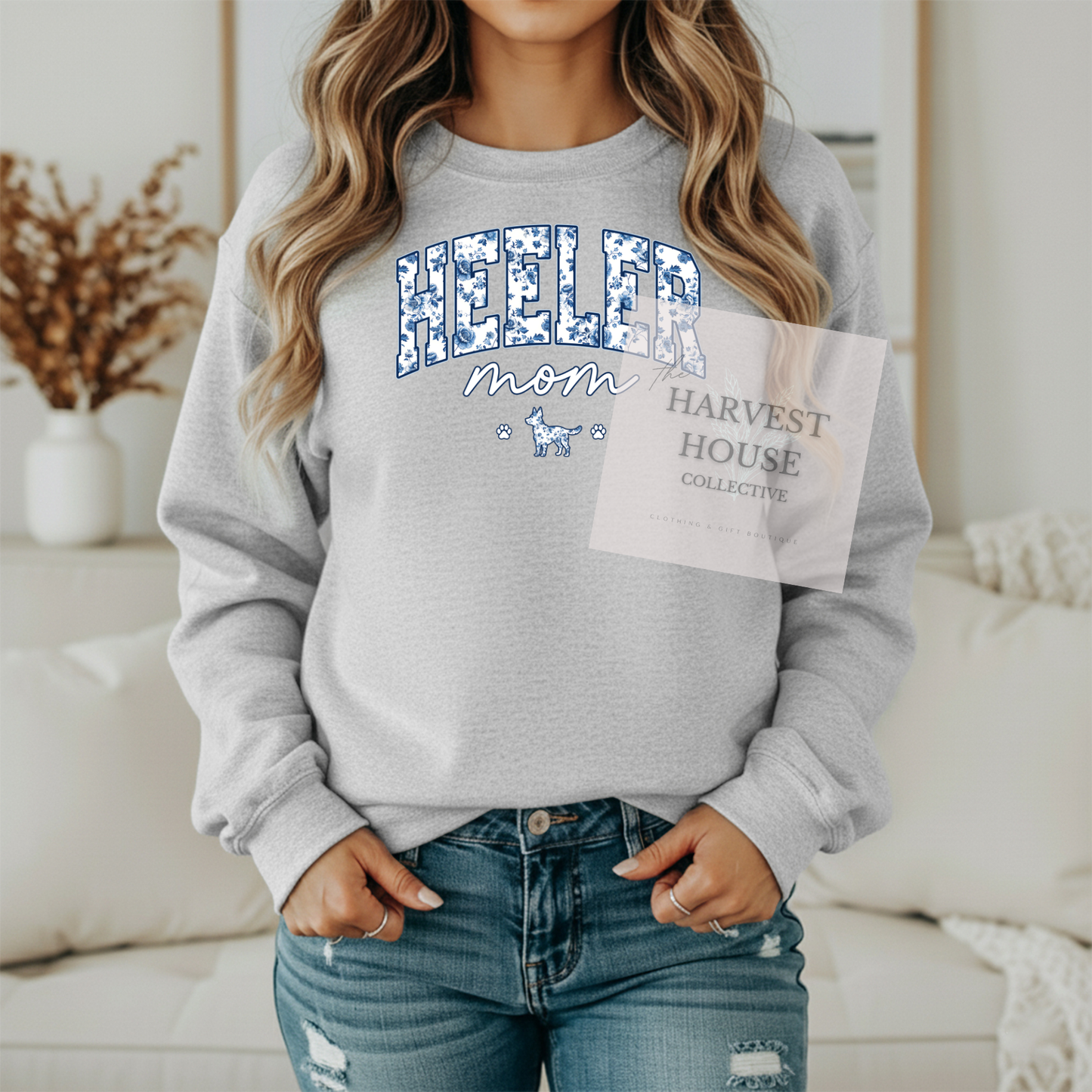 Floral Heeler Mom Shirt