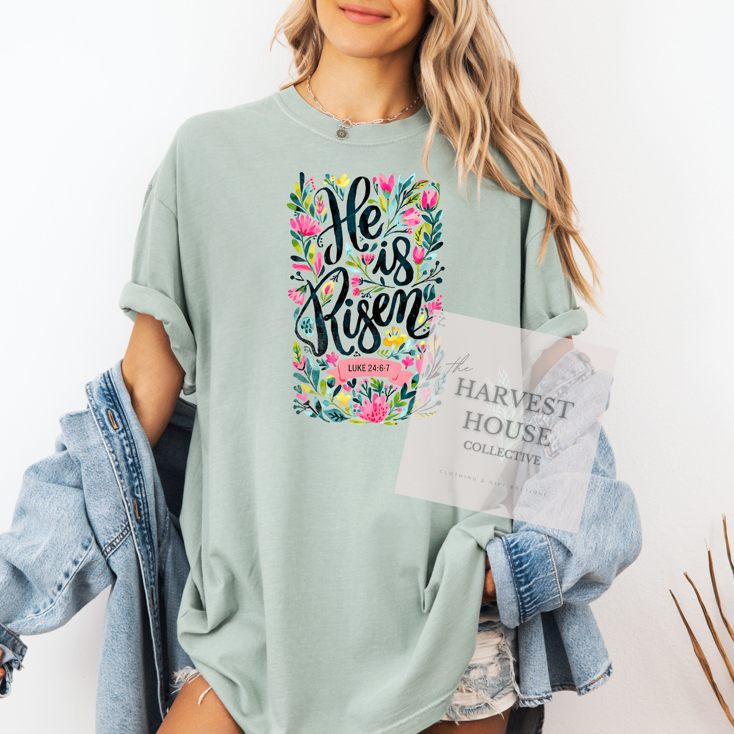 He Is Risen Comfort Color Tee